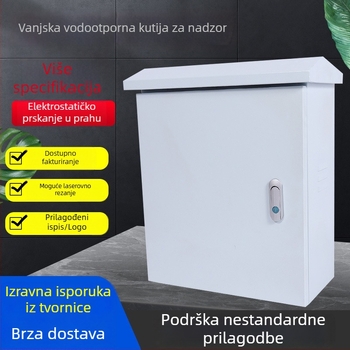 Vanjska kutija za distribuciju za nadzor, vodootporna IP30, kućište od hladno valjanog čelika, montaža na viseću šipku, 1 red, 1 krug