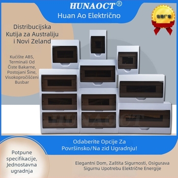 Vanjska vodootporna ABS kutija za kućnu upotrebu, prazna, 4–36 krugova, IP40, ABS kućište, površinska ugradnja, Meilan serija