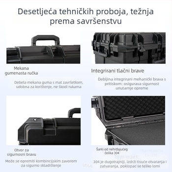 Kutija za alate, vodootporna i otporna na vlagu, ojačana konstrukcija, PP materijal, podstava od spužve