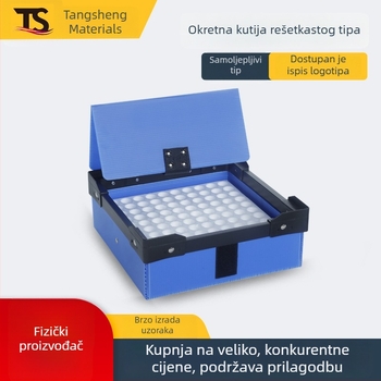 PP skelet kutija turnover s poklopcem i kotačićima, kutija za alate, debljina zida 2-4 mm, masa 0.8-1.5 kg, prilagodljiva, sigurna, netoksična, vodootporna