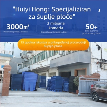 Antistatična šuplja pločasta kutija za prijevoz; vodootporna i otporna na vlagu; PP plast; prilagodljiva debljina zida i unutarnje/ vanjske dimenzije.