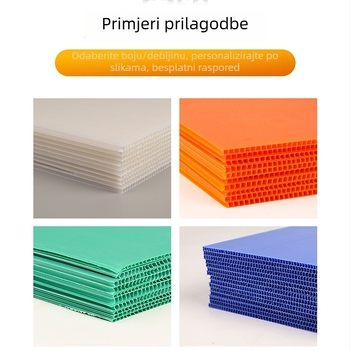 Antistatična šuplja pločasta kutija za prijevoz; vodootporna i otporna na vlagu; PP plast; prilagodljiva debljina zida i unutarnje/ vanjske dimenzije.