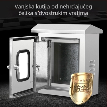 Vanjska kutija za distribuciju od nehrđajućeg čelika 304, vodootporna, dvostruka vrata, kutija za mjerni instrument i napajanje te upravljanje opremom