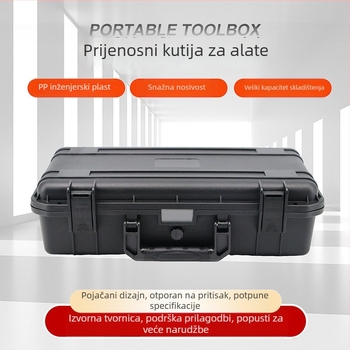 Prijenosna plastična kutija za alate, vodootporna i otporna na vlagu, višefunkcionalna kutija za pohranu alata