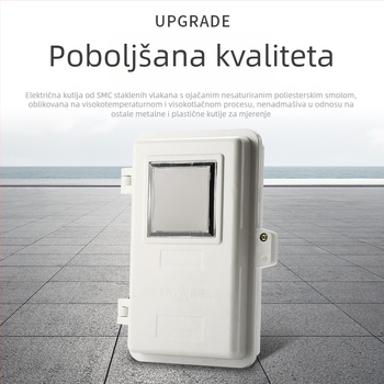 FRP kućna kutija za mjerač, površinska montaža, 1 petlja, 1 red prekidača, IP54