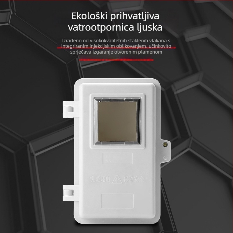 FRP kućna kutija za mjerač, površinska montaža, 1 petlja, 1 red prekidača, IP54