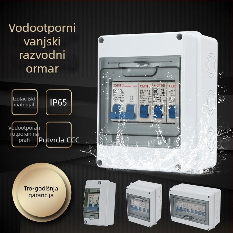 Vanjska IP66 vodootporna kutija za distribuciju s prekidačem na zrak (SHPN) - 4-36 krugova, 1-2 reda, 6-63A
