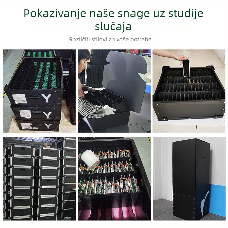 PP plastična kutija za transport elektroničkih dijelova, anti‑statična, visoke čvrstoće, vodootporna i otporna na habanje, prilagodljive unutarnje i vanjske dimenzije