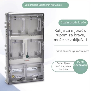 Jednofazni brojilni ormar, površinska montaža, elektronički, prozirno plastično kućište, vanjska vodootpornost, 16–250 A