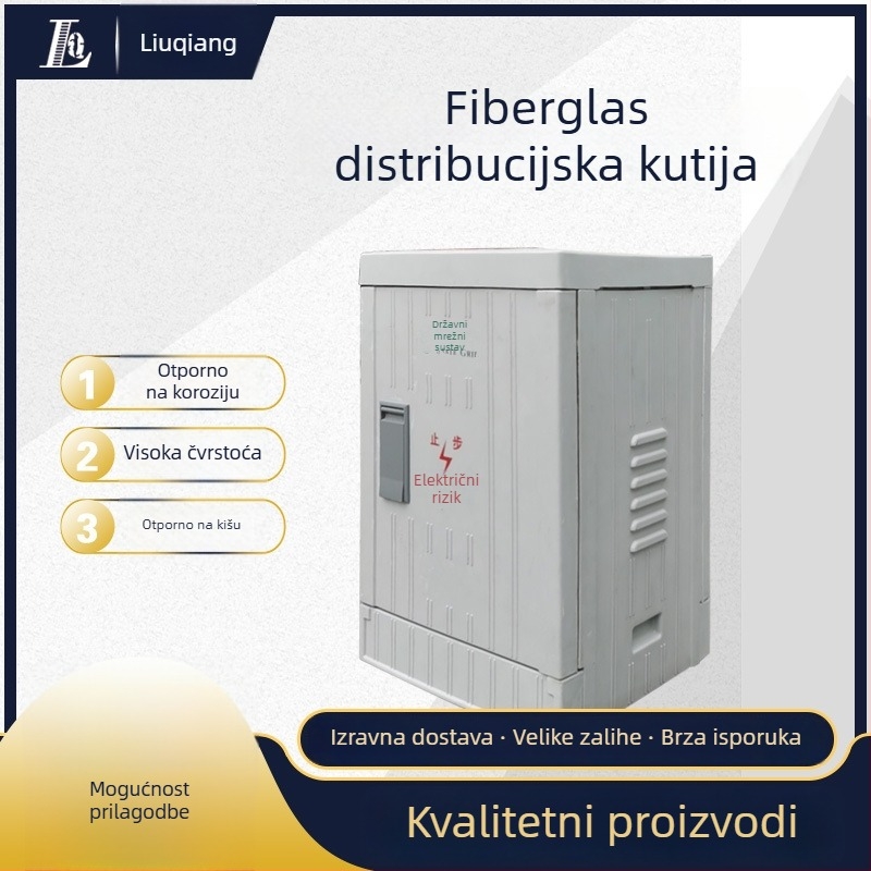 Six Strong vanjska vodootporna SMC kutija za distribuciju, IP44, kućište od SMC, poklopac od staklo-čelik, podna montaža