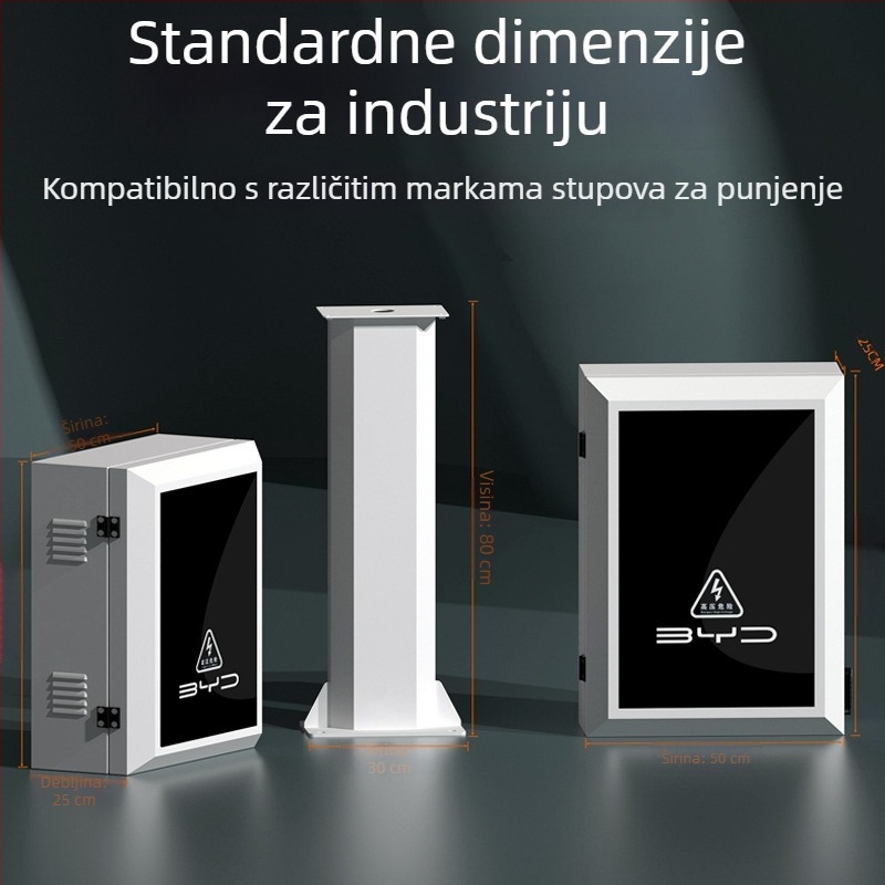 Zaštitna kutija za BYD i Tesla punjačke stupove — vanjska vodootporna kutija sa stalkom (Brand: Scientific Innovation)