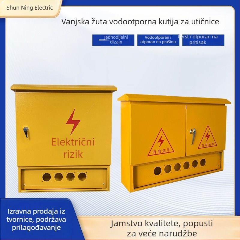 Vanjska vodootporna industrijska kutija za utičnice – kutija za distribuciju razine 1–3, Ningye serija, mogućnost prilagodbe