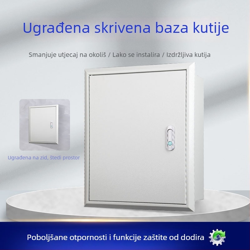 Površinski montirana distribucijska kutija za unutarnju uporabu, kućište od hladno valjanog čeličnog lima, IP65, jedna redica prekidača, Foundation Box serija Weltai