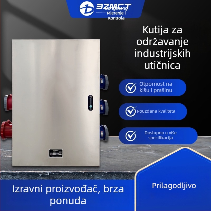 Vanjski vodootporni kutija za napajanje od nehrđajućeg čelika, zidna ili podna montaža, IP45, 100 A, Dz20015 serija
