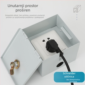 Vanjska kutija za punjenje električnog automobila s IP45, čelično kućište, montaža na površini, 10A, zaštita od krađe
