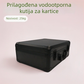 Kutija za sportske kartice s aluminijskim okvirom, ABS pločom i ABS površinom, prilagođeni unutarnji, kapacitet 5 kartica