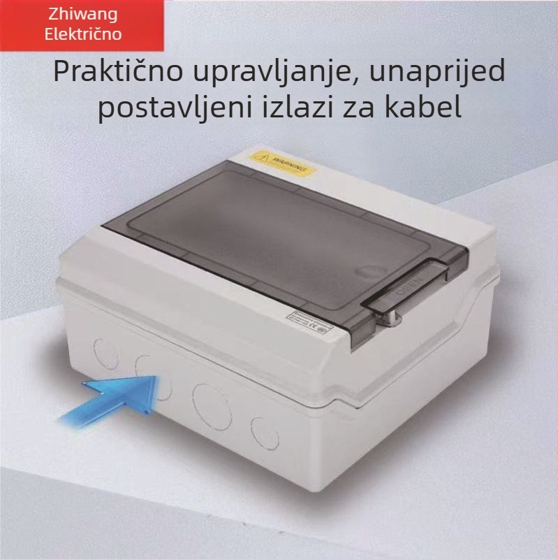 Distribucijska kutija za elektroinstalacije, vanjska vodootporna IP65, kućište od ABS-a s poklopcem od PC-a, zidna montaža, 4/6/9/12/15/18/24/36 krugova, CE certifikat