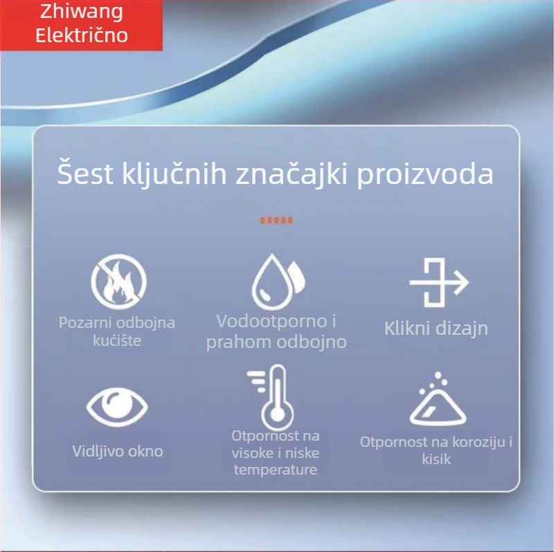 Distribucijska kutija za elektroinstalacije, vanjska vodootporna IP65, kućište od ABS-a s poklopcem od PC-a, zidna montaža, 4/6/9/12/15/18/24/36 krugova, CE certifikat