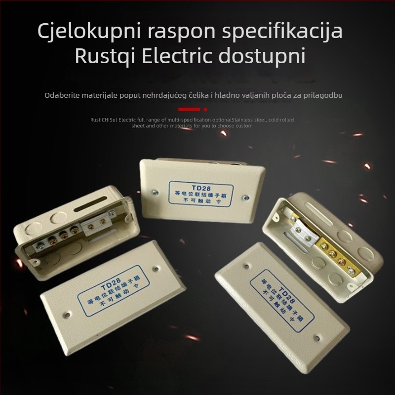TD28 Mala Kutija za Equipotencijalni Terminal, Ugradbeni Način, Zaštita od Munje, Kućište i Poklopac od Hladno Valjanog Čelika