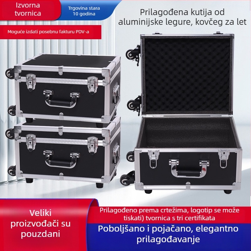 Aluminijski flight case za opremu i instrumente, kutija za kabel, otporan na udarce i vodu