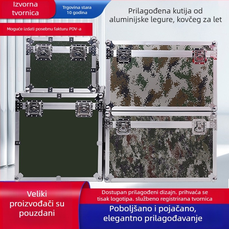 Aluminijski flight case za opremu i instrumente, kutija za kabel, otporan na udarce i vodu