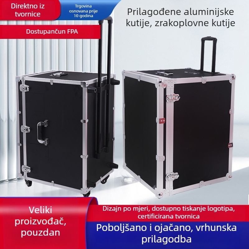 Aluminijski flight case za opremu i instrumente, kutija za kabel, otporan na udarce i vodu