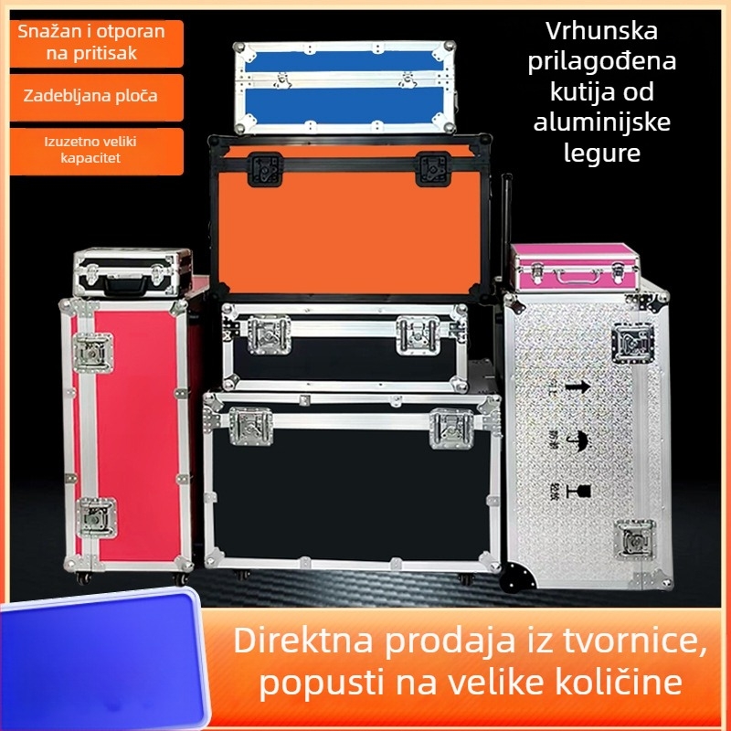 Aluminijski flight case za opremu i instrumente, kutija za kabel, otporan na udarce i vodu