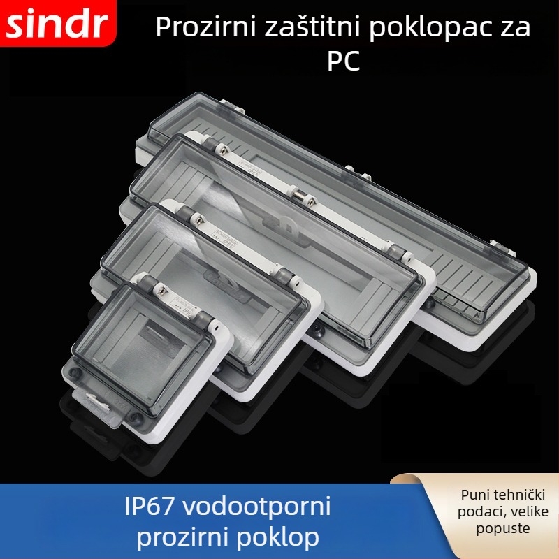 Zaštitni prozor prekidača | IP67 vodootporno | 2-18 krugova | 2 reda prekidača | PC materijal | Debljina ploče 4 mm