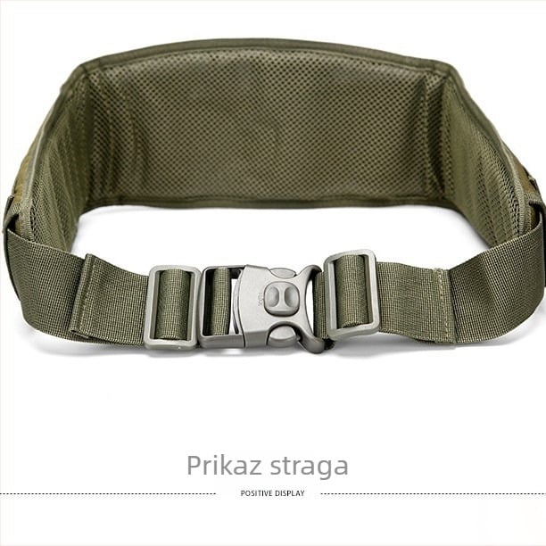 Kamuflažni MOLLE taktički pojas, vanjski višefunkcionalni pojas za aktivnosti na otvorenom, unisex — za muškarce i žene, 600D vodootporan materijal, tiskani logo, spreman za privatnu oznaku