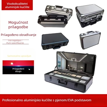 Aluminijski flight case za opremu, s kotačićima, vodootporan, otporan na udarce, kamuflažni završetak