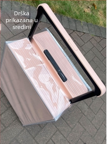 Zaštitni omot za kofer za putovanja, prašinu otporan, vodootporan, otporan na ogrebotine i habanje, PVC, kapacitet 20–35L, Rich rat, za rekreacijska putovanja