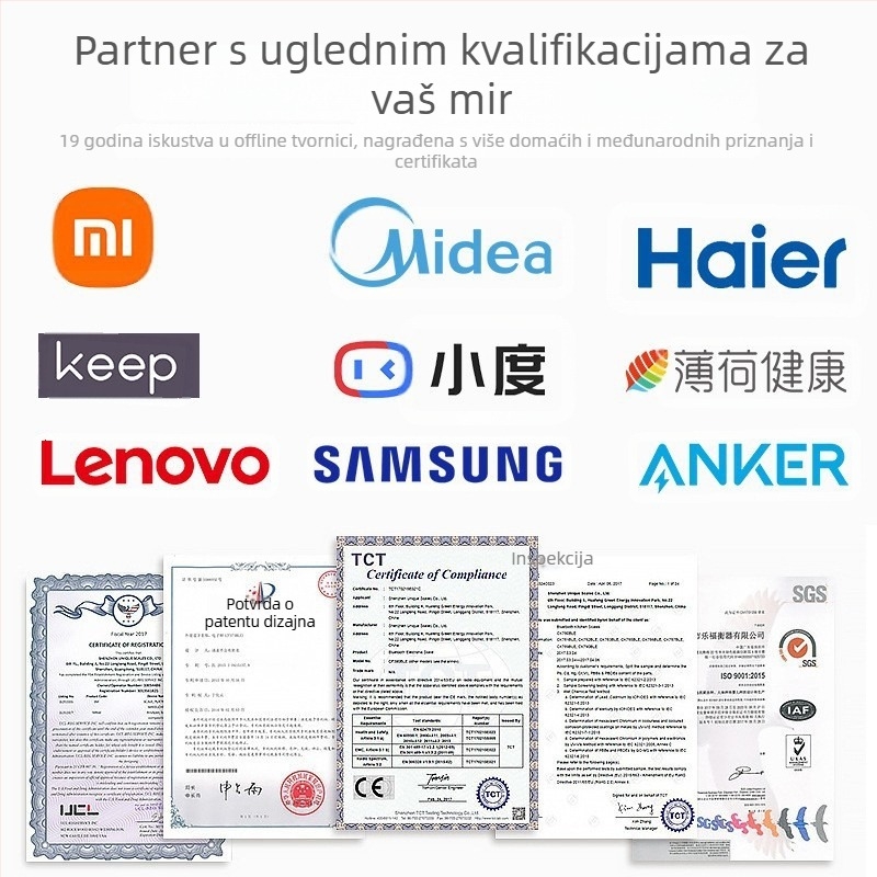 Pametna vaga za tjelesnu masnoću s 8 elektroda, kućna elektronička vaga za mjerenje težine i masnoće, Bluetooth punjenje
