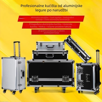 Denp aluminijski kovčeg za opremu — kolica za alat, kutija za opremu, otporan na udarce, vojni tip, Air Box dizajn
