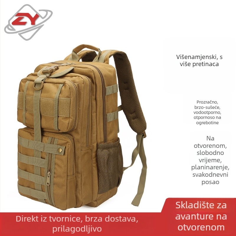 Vanjski taktički ruksak u kamuflaži, unisex, Oxford platno, podstava od poliestera, prozračan i vodootporan, kod ZY-999