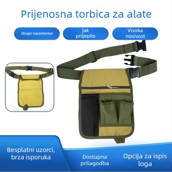 Prijenosna pojasna torba za alate, čvrsta konstrukcija otporna na habanje, set vrtnih alata s višestrukim džepovima