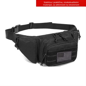 Vanjska taktička pojas torba, proširiva, Oxford tkanina, unisex, gradski minimalistički stil