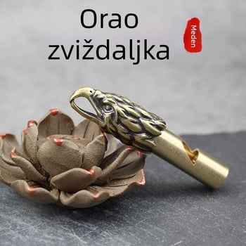 Mesing pištaljka s orlom, privjesak za ključeve, oprema za preživljavanje, vojni stil