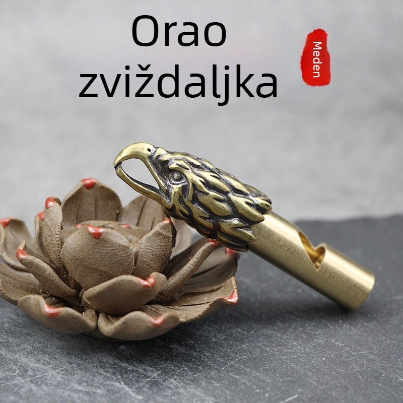Mesing pištaljka s orlom, privjesak za ključeve, oprema za preživljavanje, vojni stil