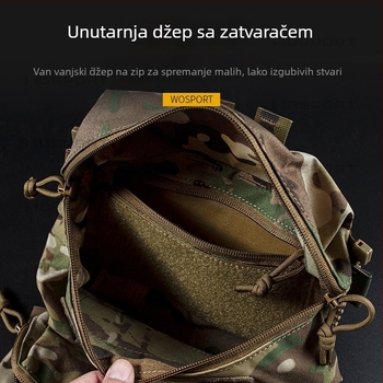 Wosport vanjski višefunkcionalni odvojivi ruksak s V5 PC stražnjim panelom, pravi najlon, unisex, ljeto 2022, za vanjske sportove, vojno-kamuflažni stil torbe
