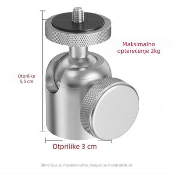 Univerzalni držač za telefon s gimball adapterom od aluminijske legure, s adapterom za livestream, za projektor, noćnu ribolovnu lampu i laserski kanon fotografskog pribora