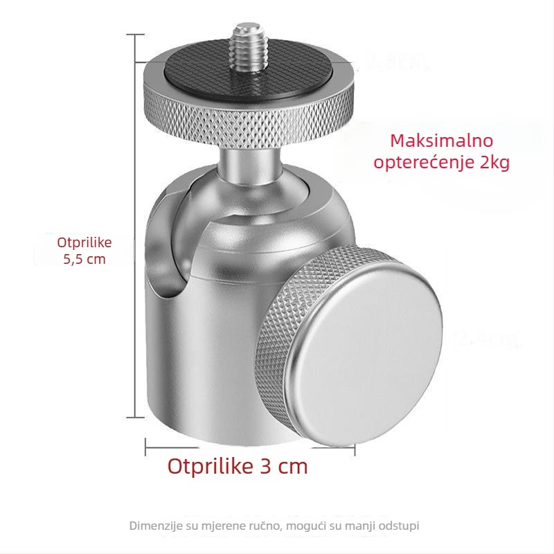 Univerzalni držač za telefon s gimball adapterom od aluminijske legure, s adapterom za livestream, za projektor, noćnu ribolovnu lampu i laserski kanon fotografskog pribora