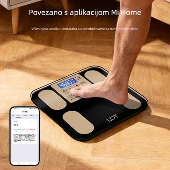 Lot vaga za masnoću tijela s USB napajanjem, mjerenje težine, masnoća tijela, kalorije, kapacitet do 180 kg