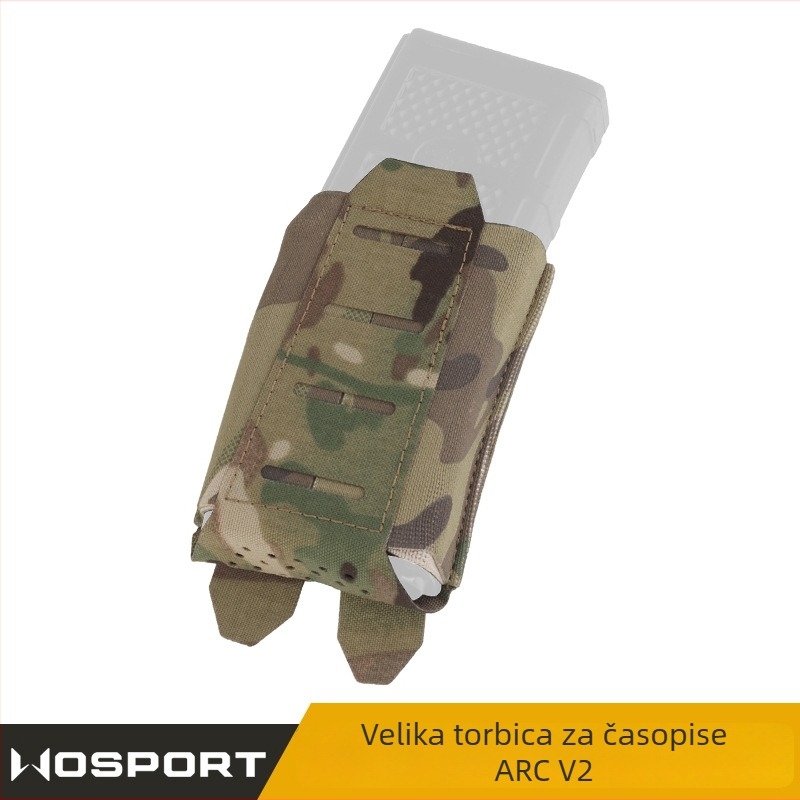 Wosport ARC V2 Kamuflažna najlonska taktička torba s AR/M4 dodatkom, MOLLE montaža i donji odvod vode