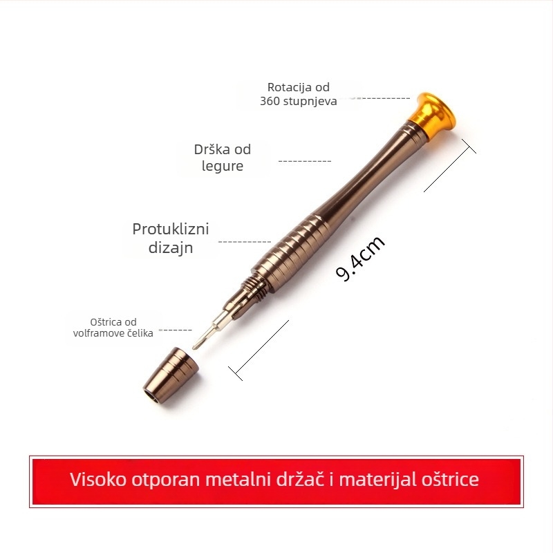 Set za popravak naočala s kožnom futrolom, višenamjenski set odvijača od 25 komada, univerzalna upotreba