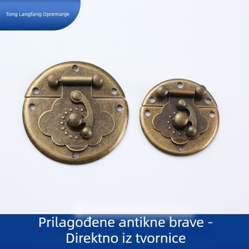 Kuka za vintage kovčeg, od željeza, Tonglang Square, novi kineski stil, antički završetak, za drvene kutije, rukotvorine i namještaj