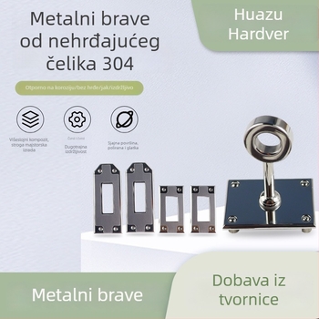 Kelly Bag Lock, petodjelni set od nehrđajućeg čelika, kvadratna okretna brava za torbe