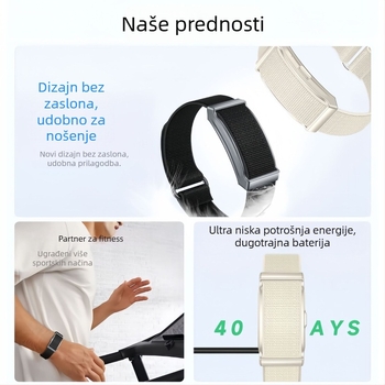 G69 sportska narukvica s remenom od silikona (praćenje srčanog ritma, zasićenost kisikom u krvi, brojač koraka, praćenje sna, vodootpornost za plivanje)