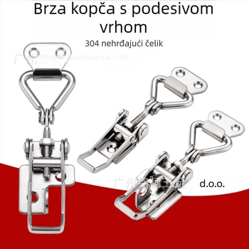 Brzi zaključavajući klips, 304 nehrđajući čelik, instalacija 90–180°, industrijska kopča, model bez/ s otvorom za ključ