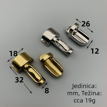 Brava od mesinga za prtljagu – Minimalistička serija DIY dodatak za kožne torbe, marka Broken copper