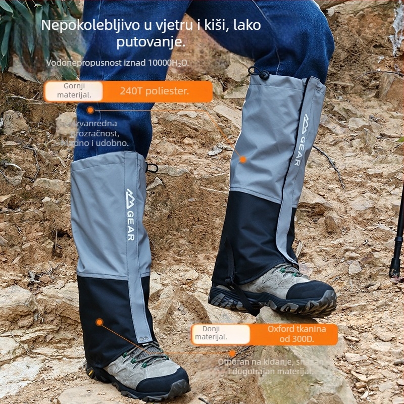 Nylon gaiteri za noge — zaštita listova, universalno za planinarenje i kampiranje, vodootporne navlake za stopala za sportove na ledu i snijegu (Nylon; Zaštita listova; Universalno; Planinarenje i kampiranje; Led i snježni sportovi)